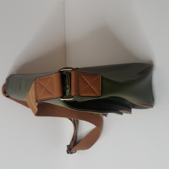 Princess Highway Satchel Bag Green Brown Adjustable Strap Shoulder Faux Leather - Picture 12 of 17